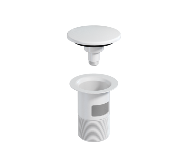 EasyClean pop-up waste kit, matte white