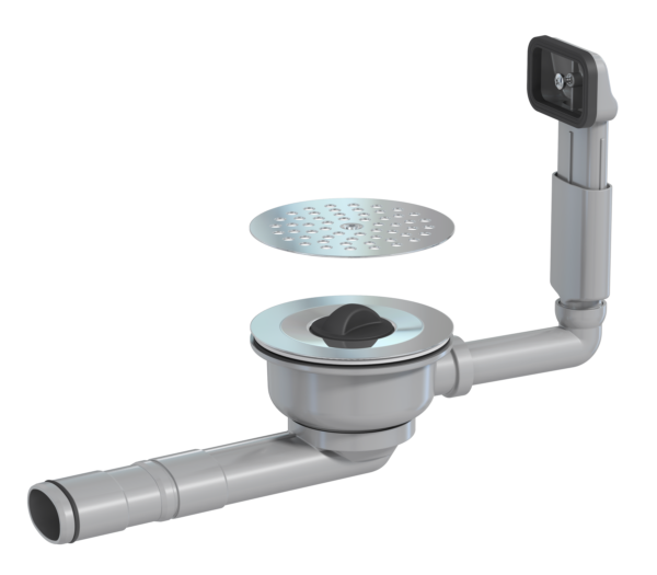 Smartloc waste kit, 114 mm with overflow set