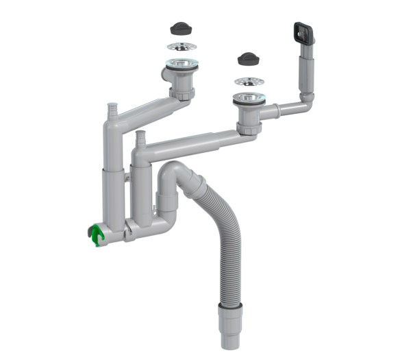 Smartloc 2-bowl 70 mm strainers