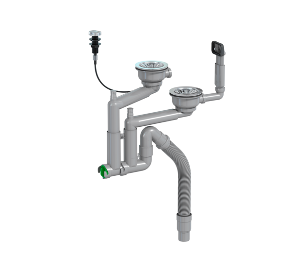 Smartloc 2-bowl 114 mm strainers, remote
