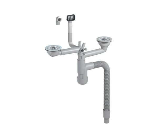 Flexloc 2-bowl 114 mm strainers