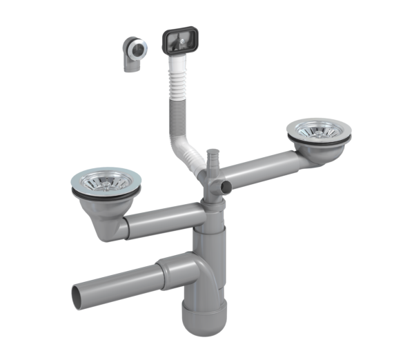 Flexloc 2-bowls, 114 mm strainers