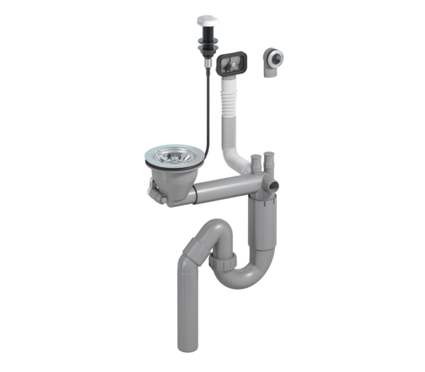 P-loc 1-bowl, 114 mm strainer with remote