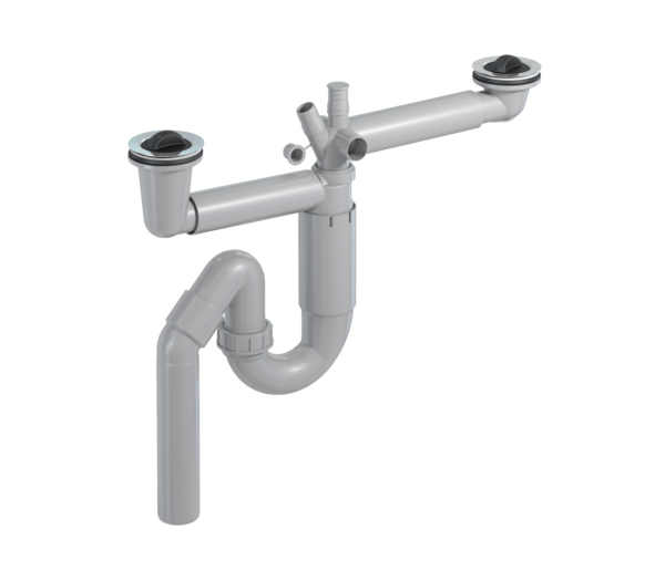 P-loc 2-bowl, 70 mm strainers.
