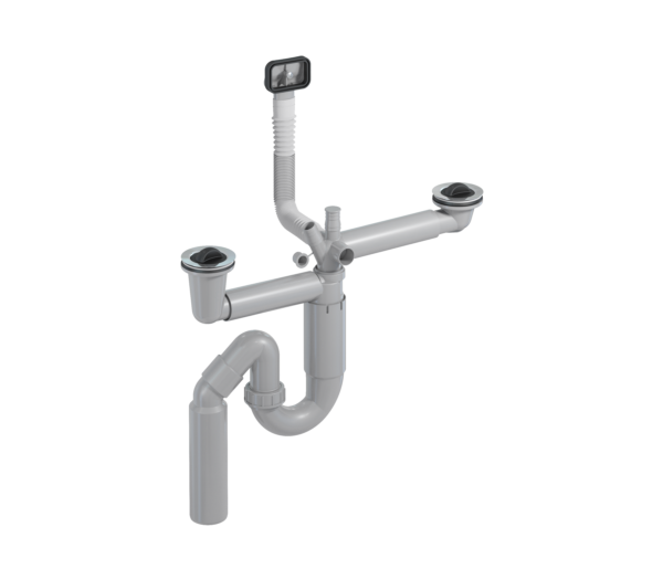 P-loc 2-bowl with 70 mm strainers