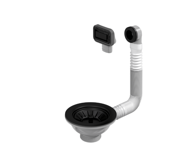 Kitchen waste valve kit 1½", matte black