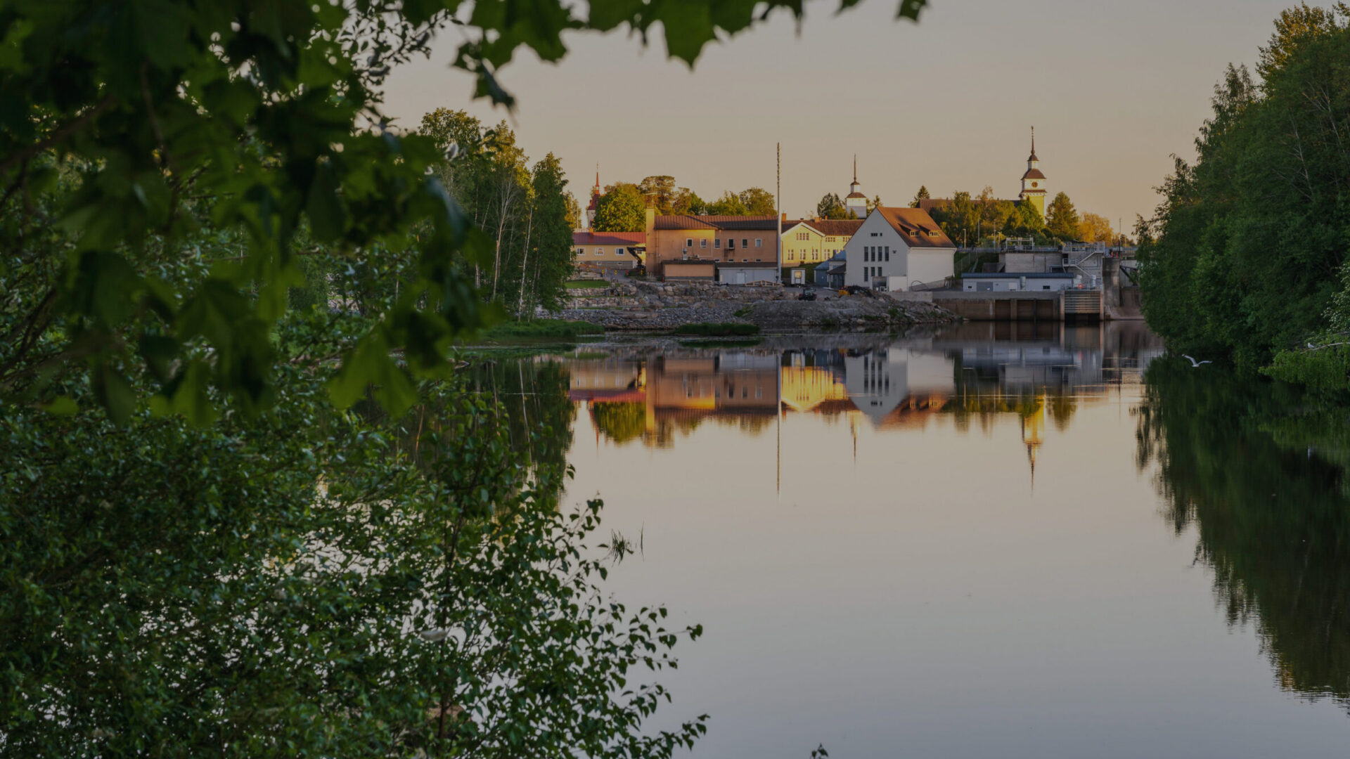 Small town by the river. Nykarleby/Uusikaarlepyy, Finland